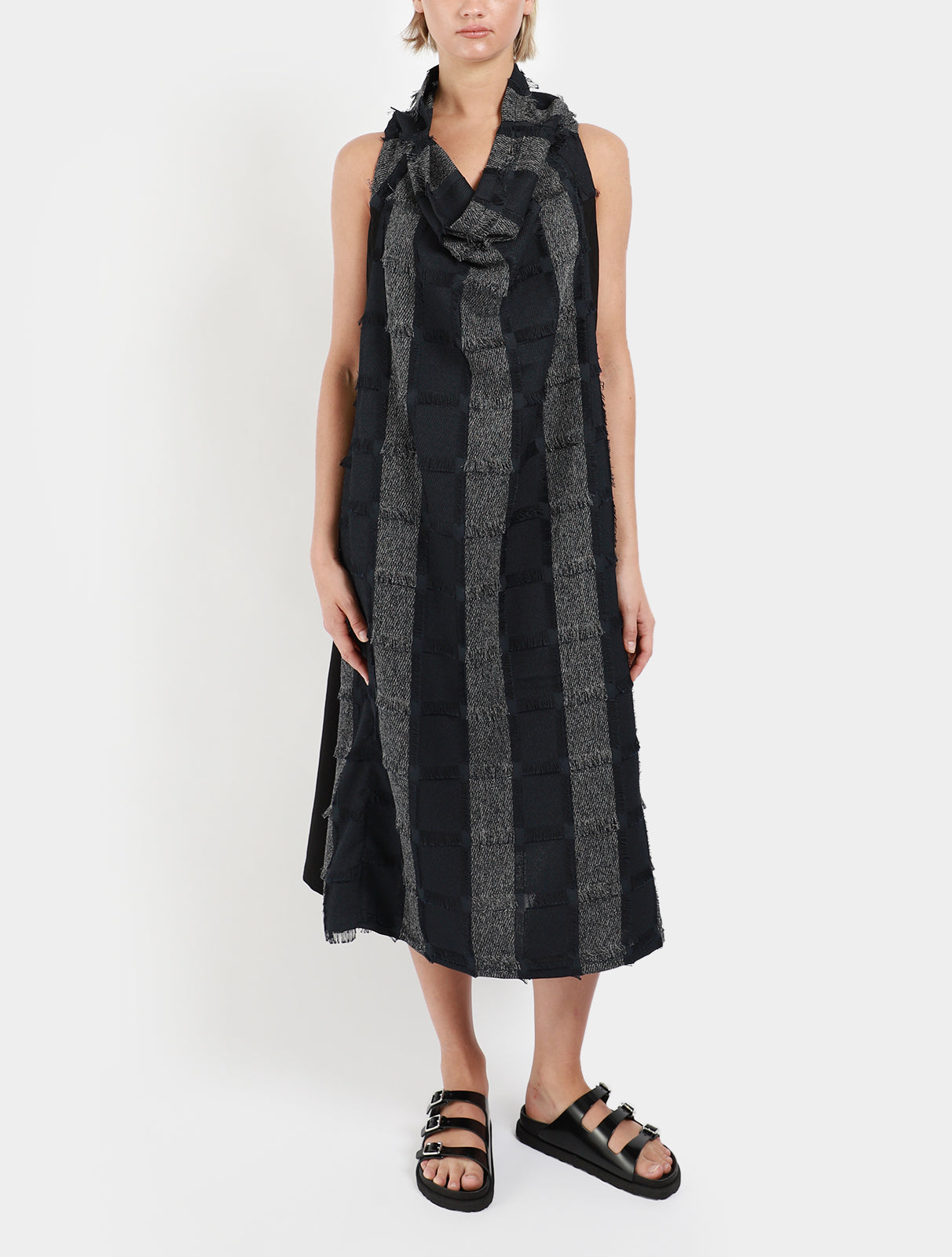 Frayed Patchwork Dress