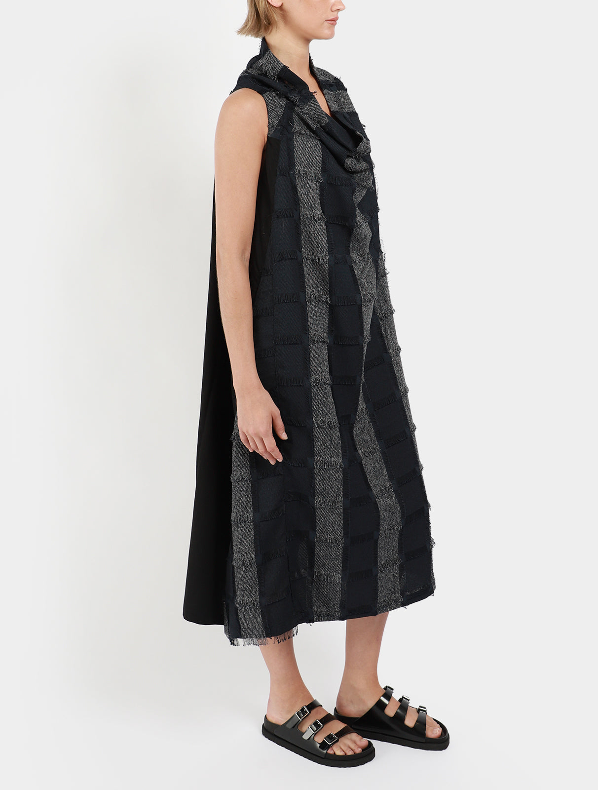 Frayed Patchwork Dress