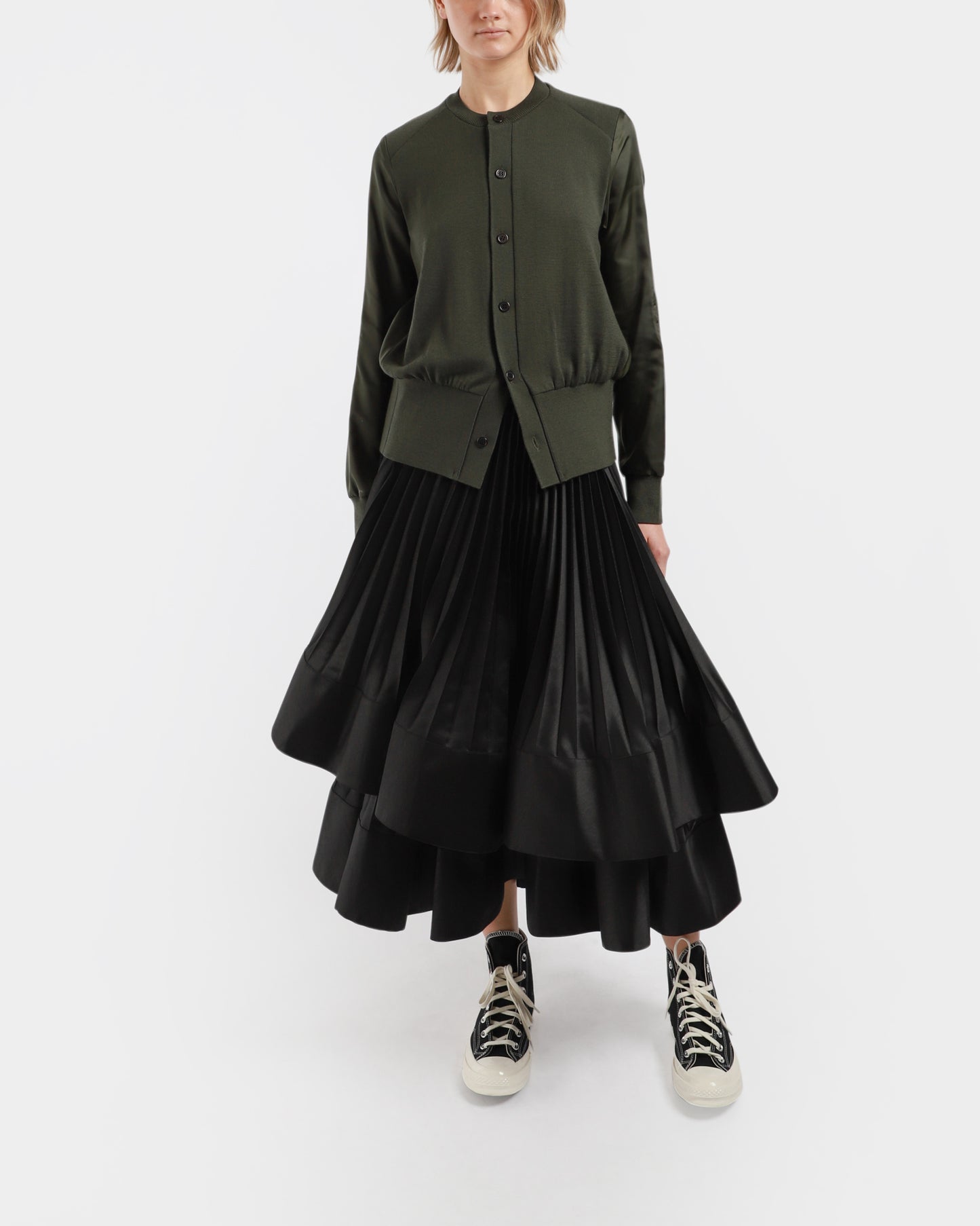 Pleated Layered Skirt