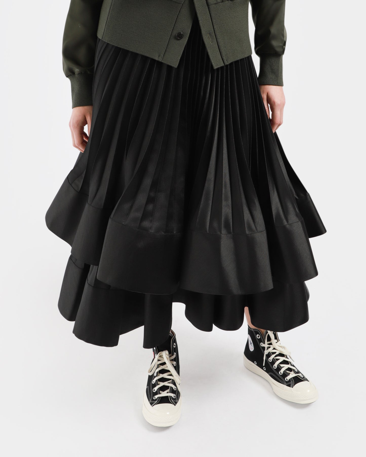 Pleated Layered Skirt