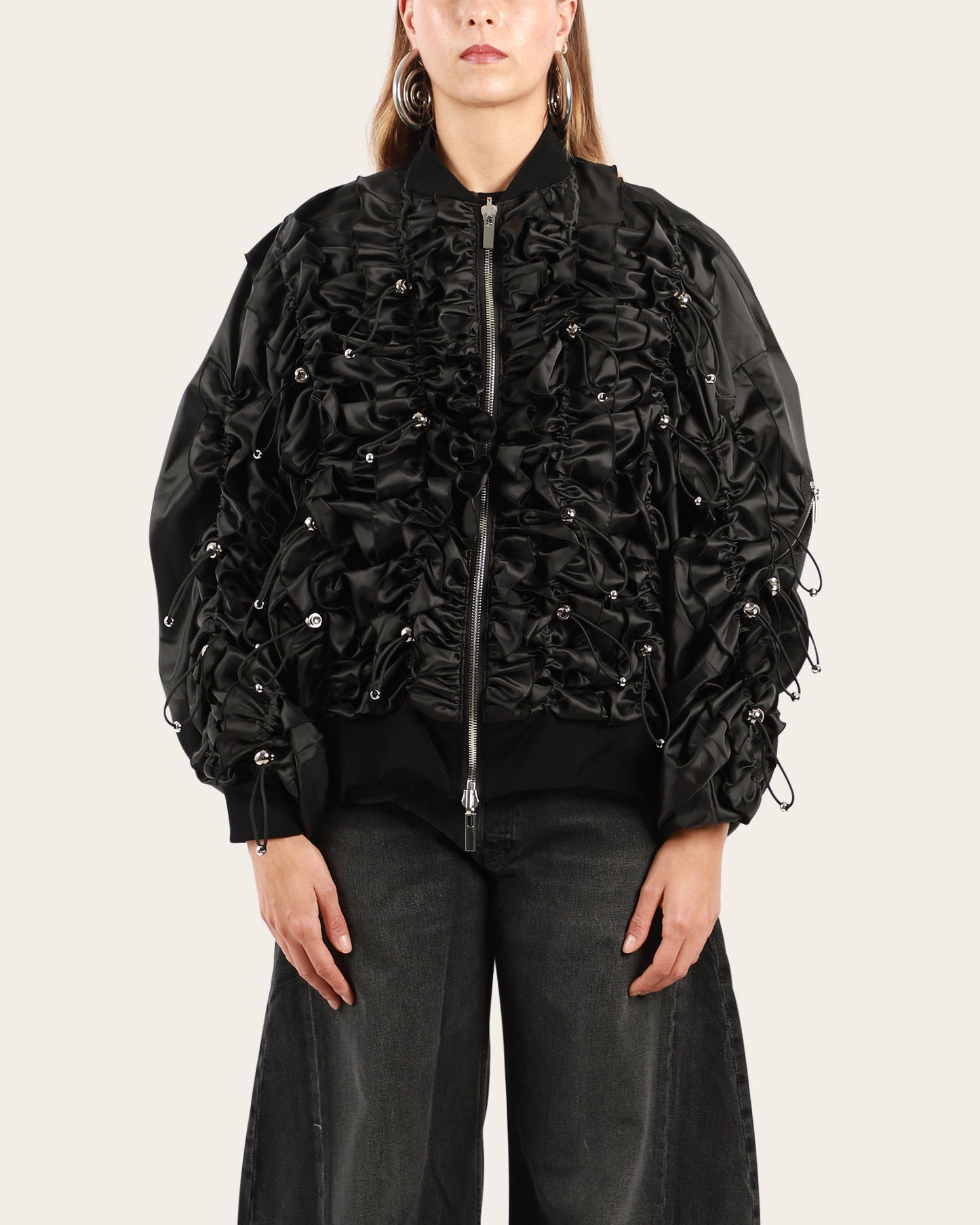 Toggle Ruffle Blouson