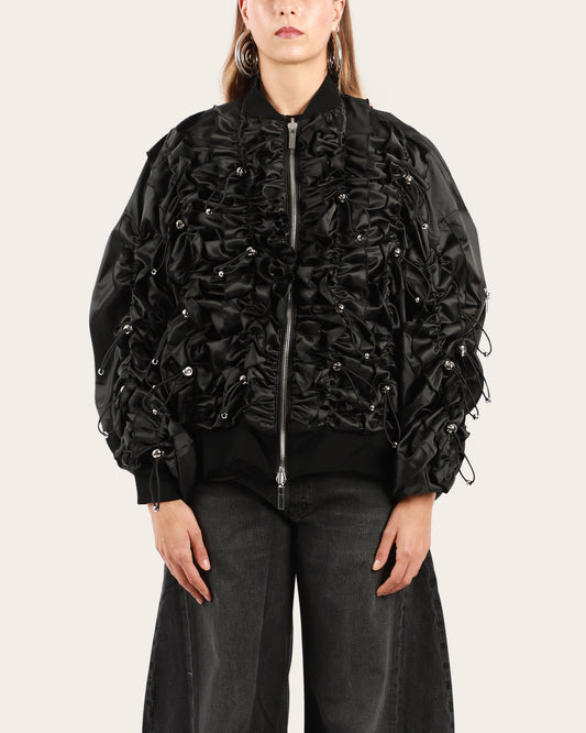 Toggle Ruffle Blouson