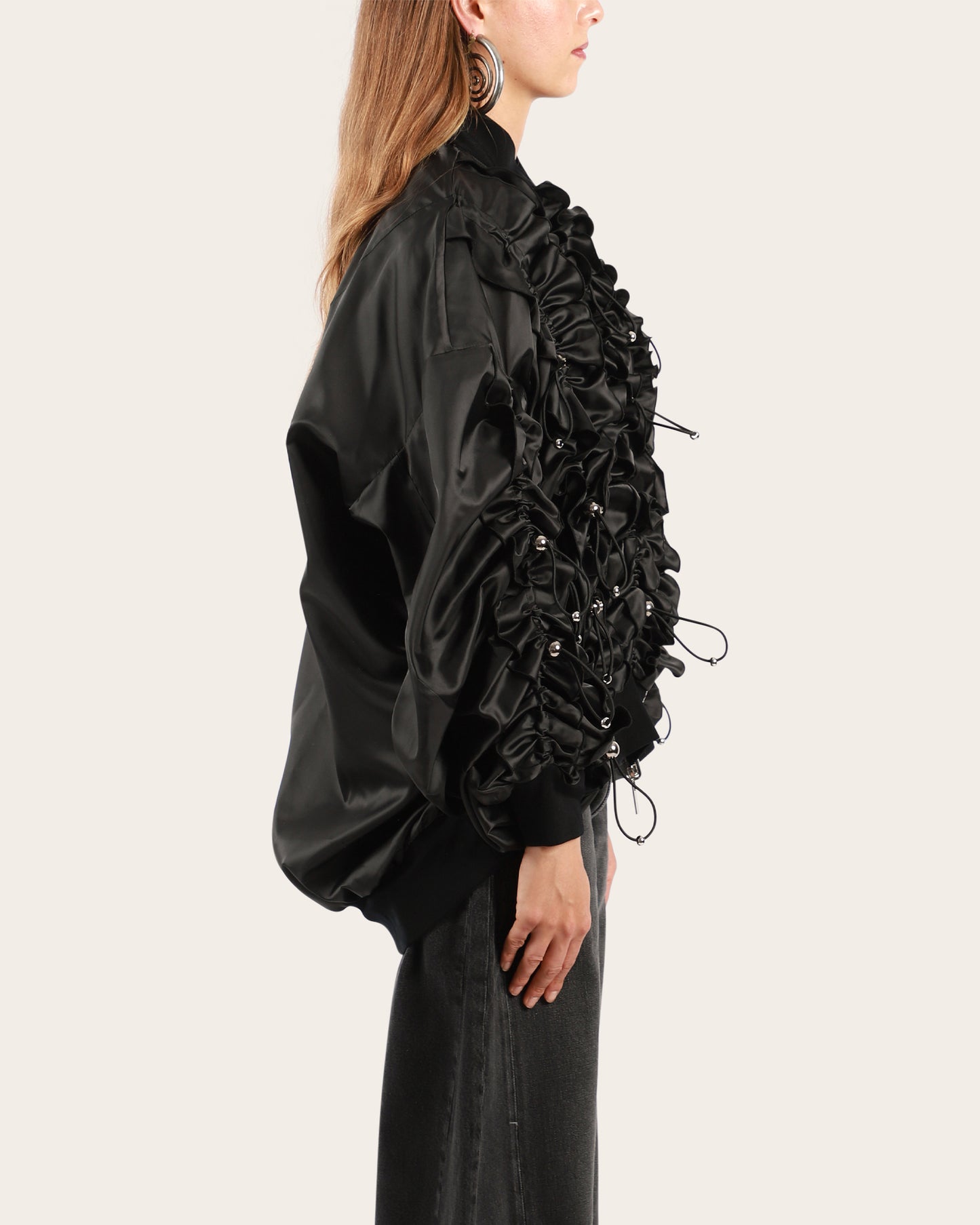 Toggle Ruffle Blouson