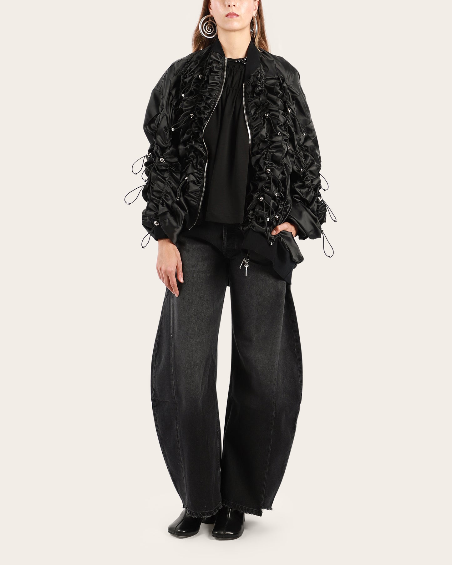 Toggle Ruffle Blouson
