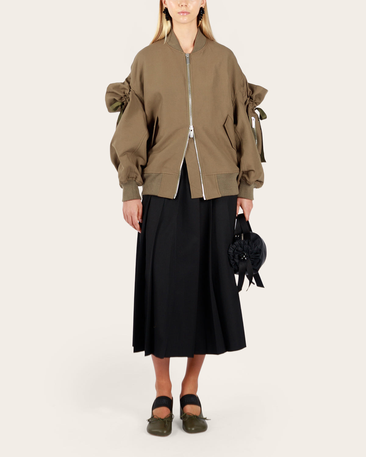 Ruched Detail Bomber