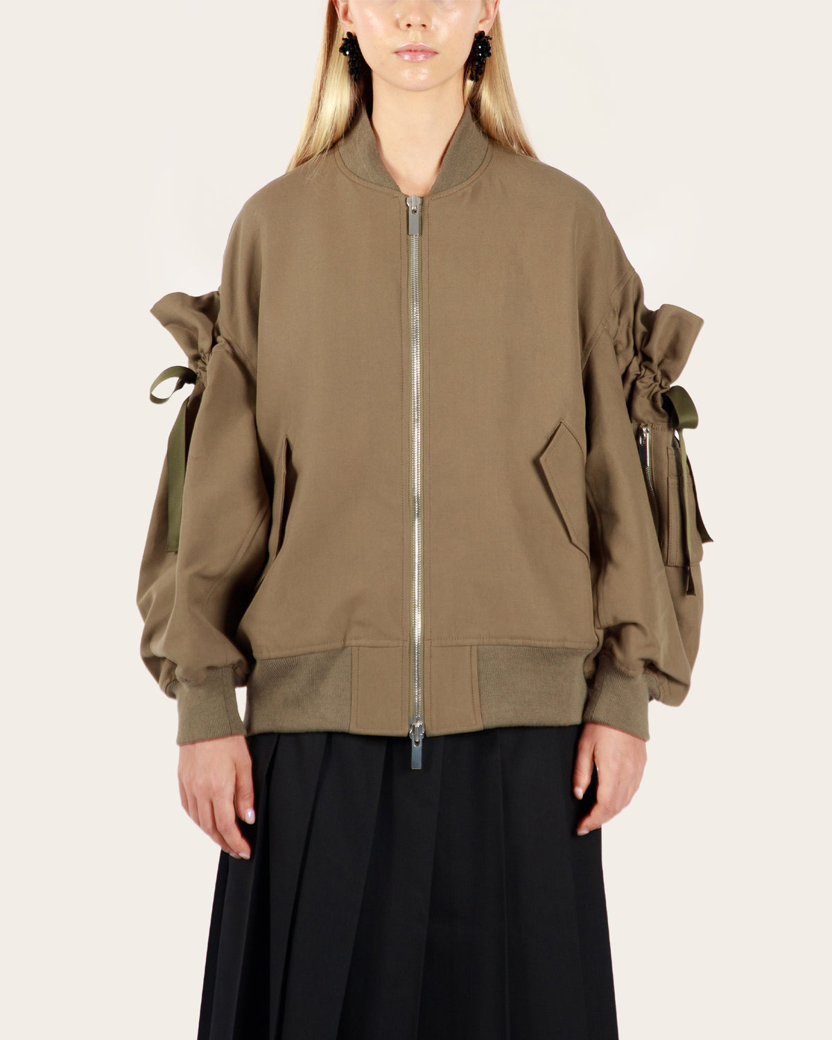 Ruched Detail Bomber
