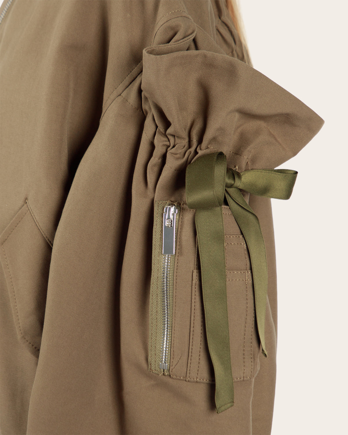 Ruched Detail Bomber