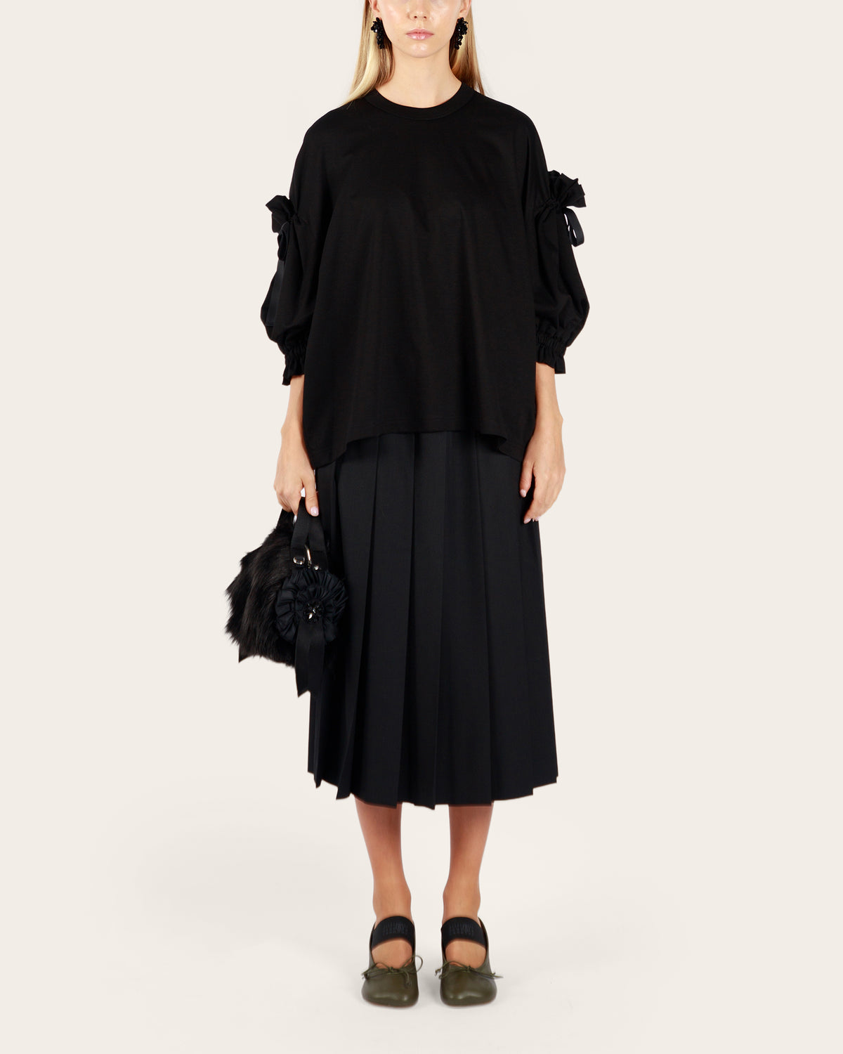 Ruched Sleeve Blouse