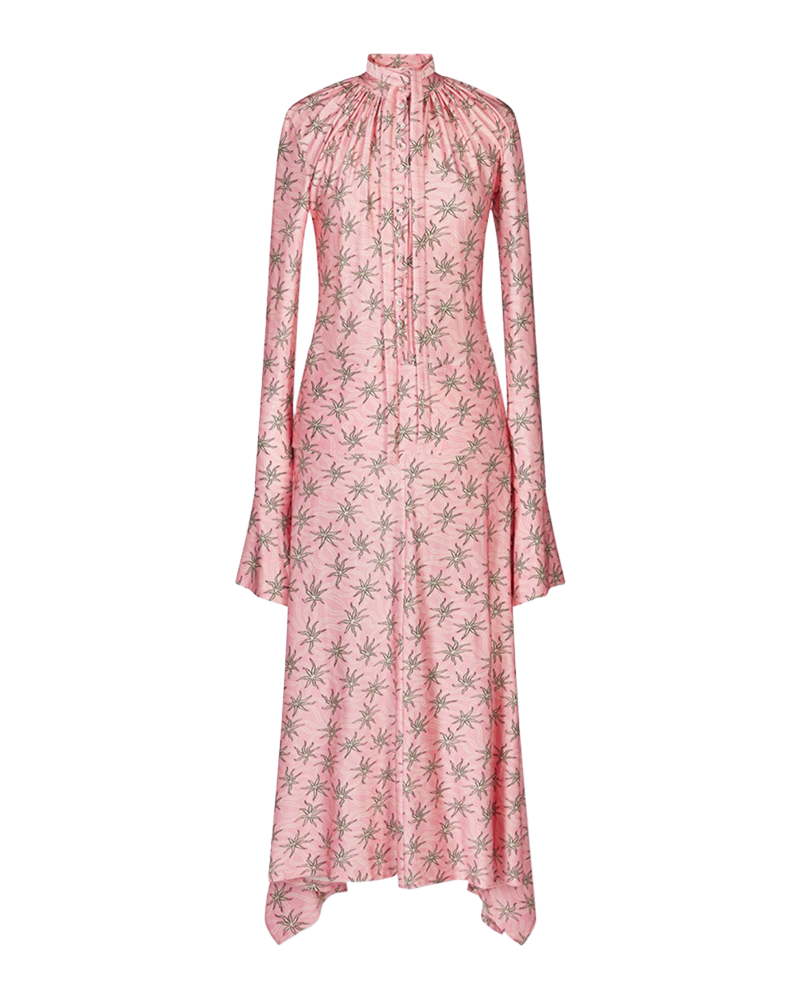 paco-rabanne-floral-tie-neck-dress-pink-splash