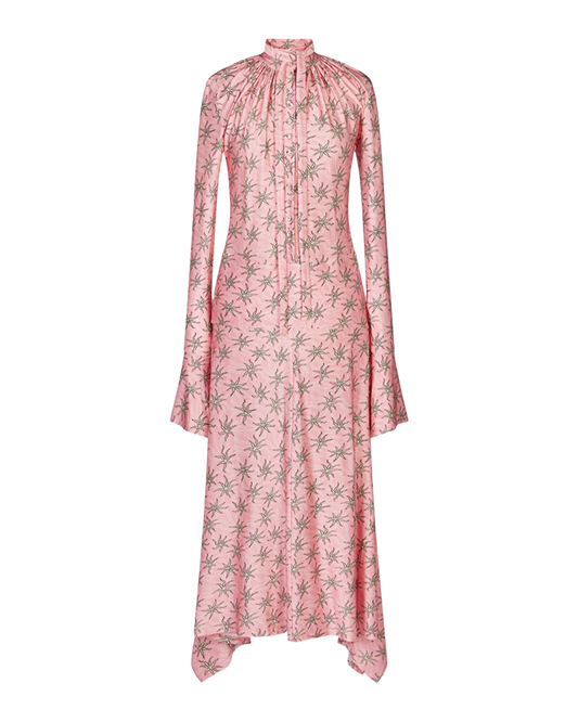 paco-rabanne-floral-tie-neck-dress-pink-splash