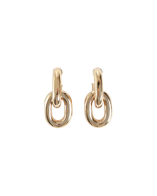 XL Link Double Hoop Earrings