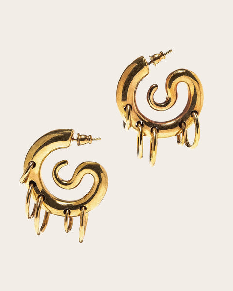 Pierced Serpent Hoops