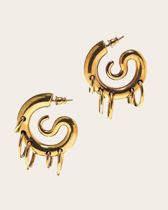 Pierced Serpent Hoops