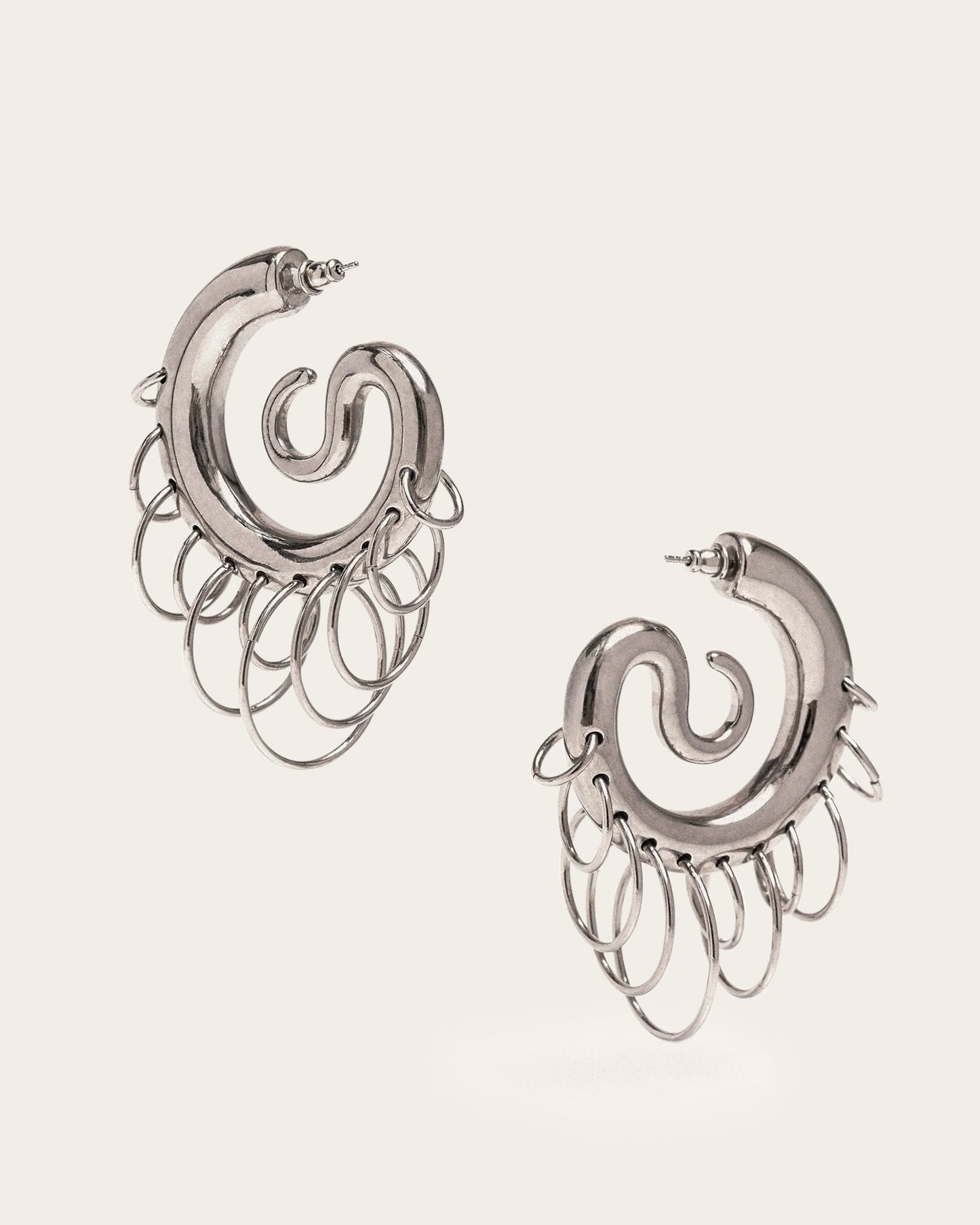 Pierced Serpent Hoops Medium