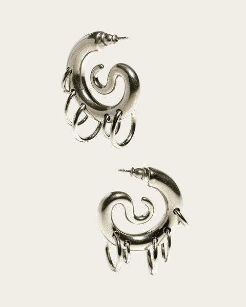 Pierced Serpent Hoops