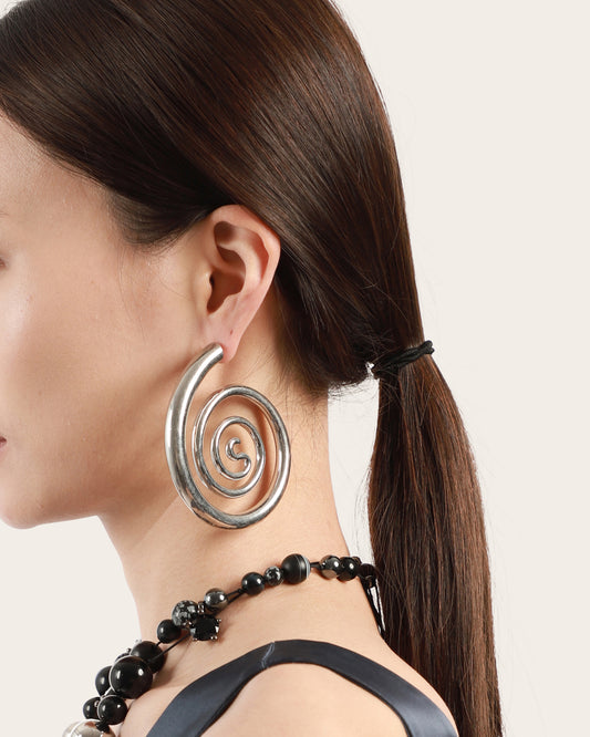 Spiral Serpent Hoops