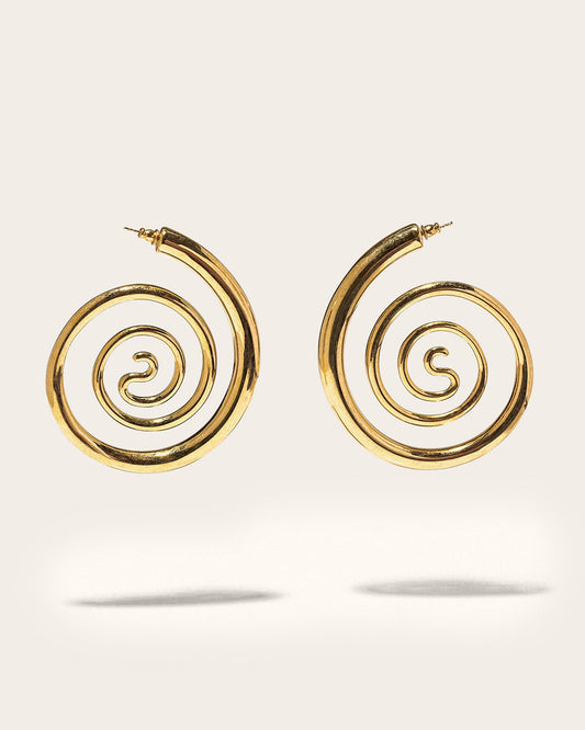 Spiral Serpent Hoops