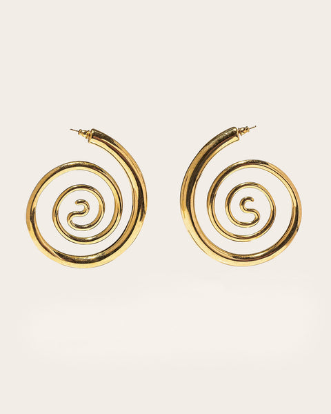 Spiral Serpent Hoops