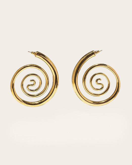 Spiral Serpent Hoops