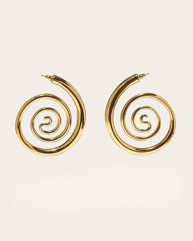 Spiral Serpent Hoops
