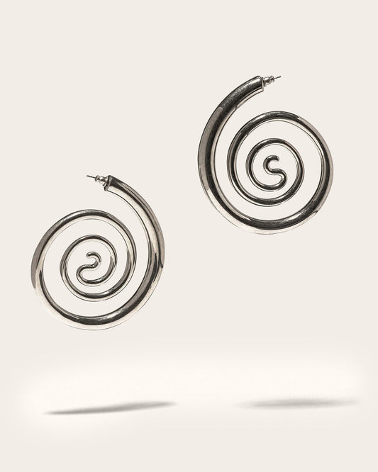 Spiral Serpent Hoops