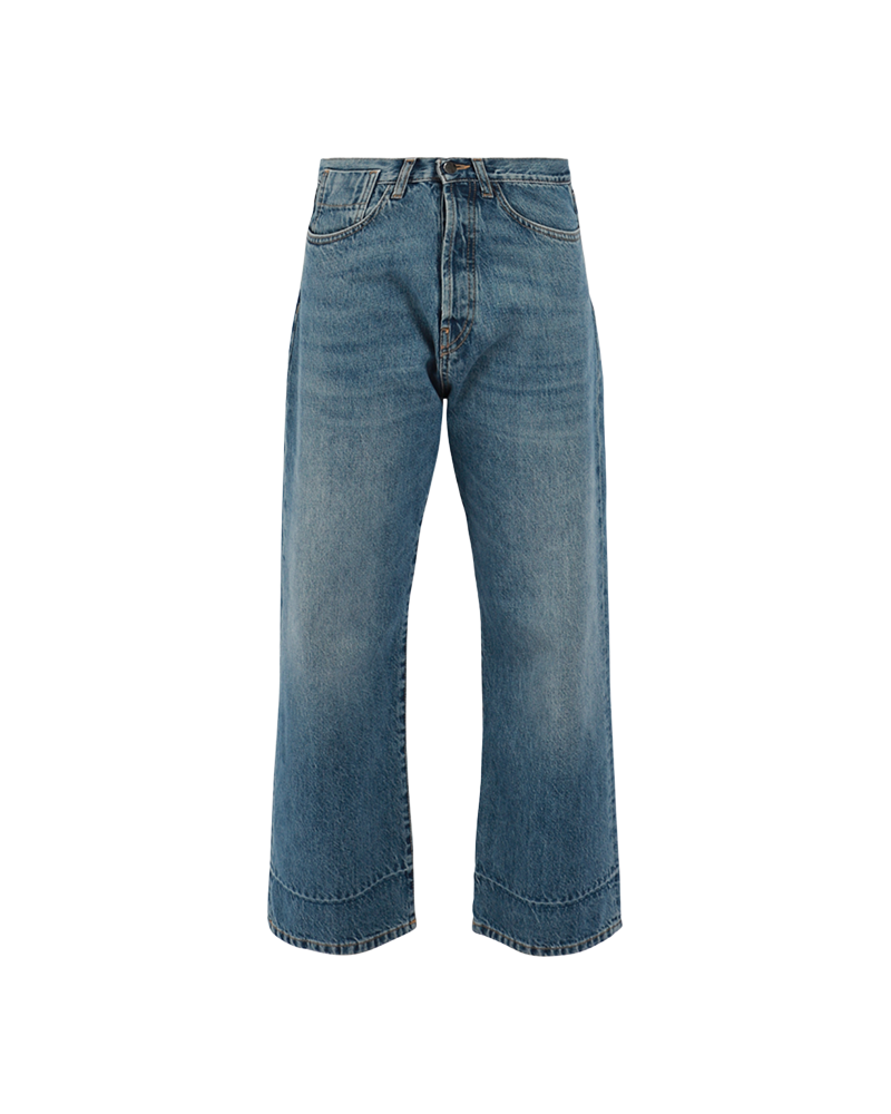 Cropped Cuff-Dye Jeans