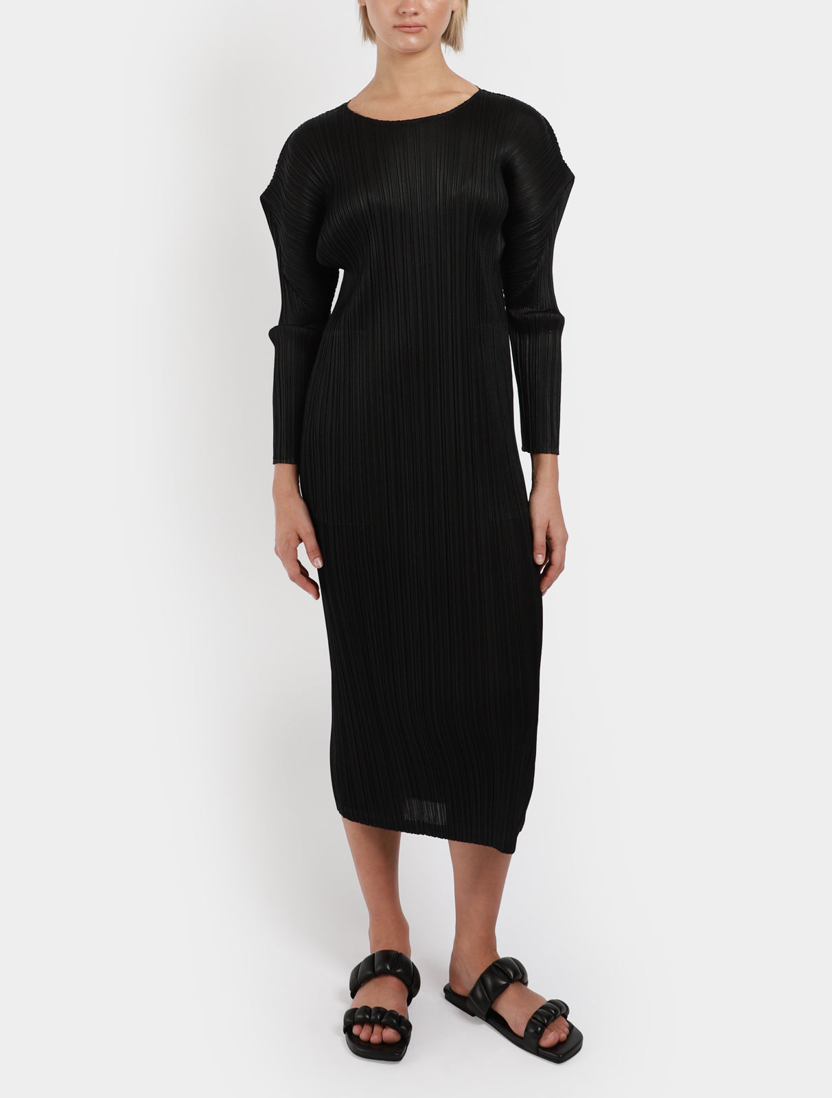 Drop Shoulder Long Sleeve Dress