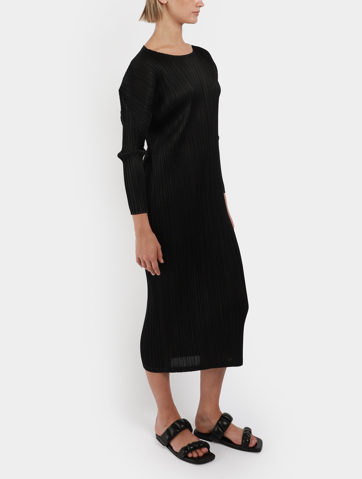 Drop Shoulder Long Sleeve Dress