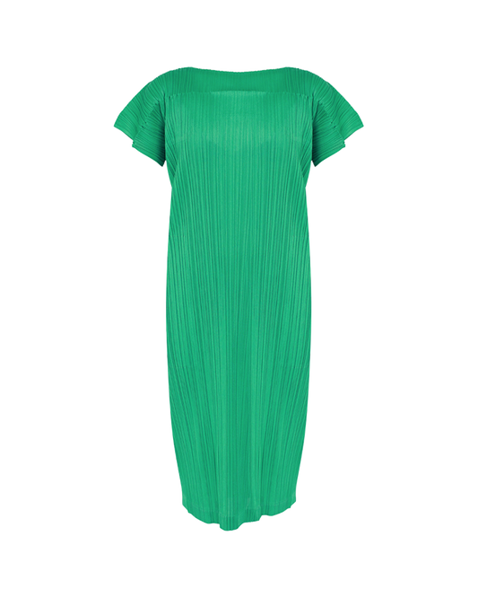 pleats-please-issey-miyake-route-short-sleeve-fold-dress-green