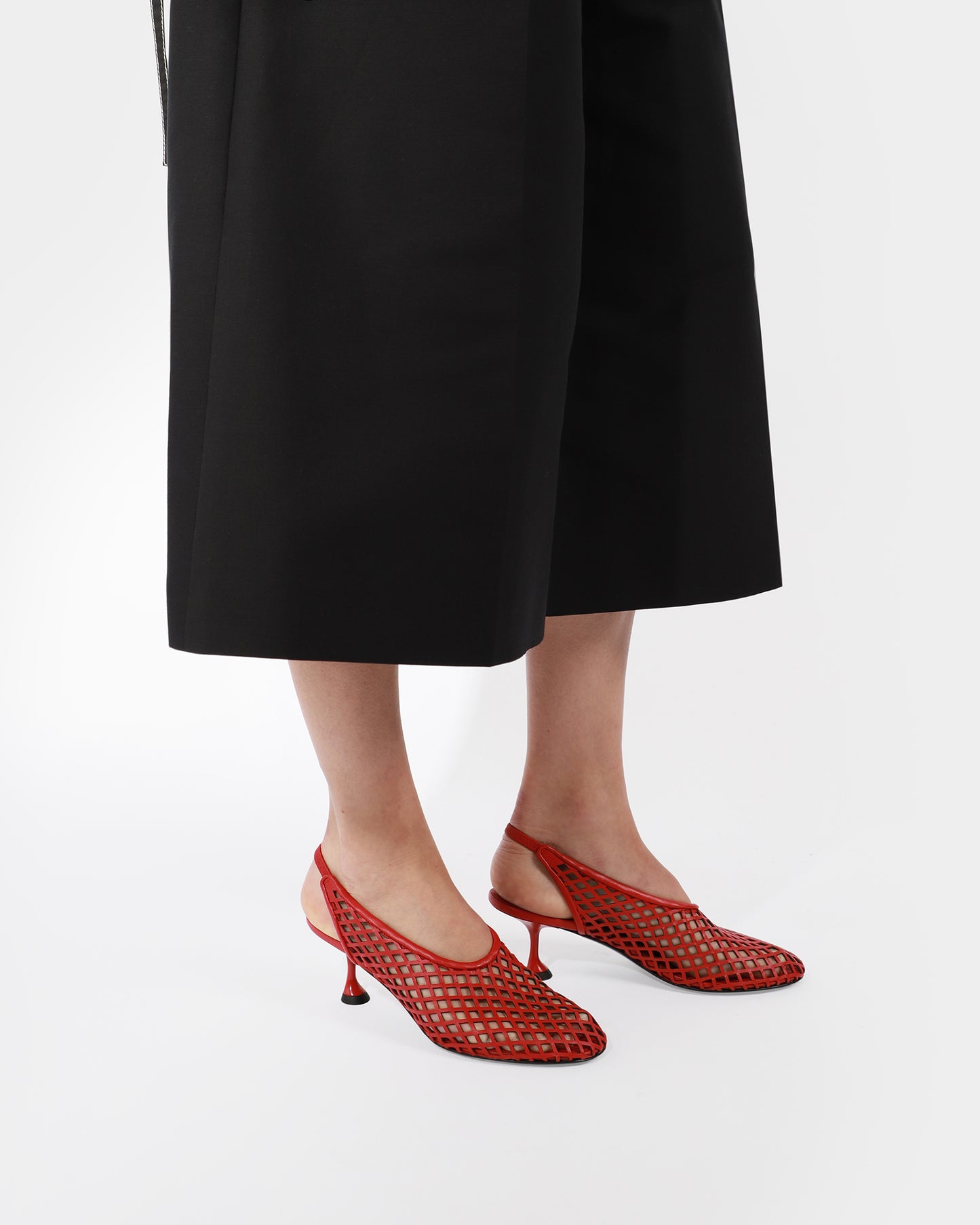 Tee Perforated Slingback Pumps