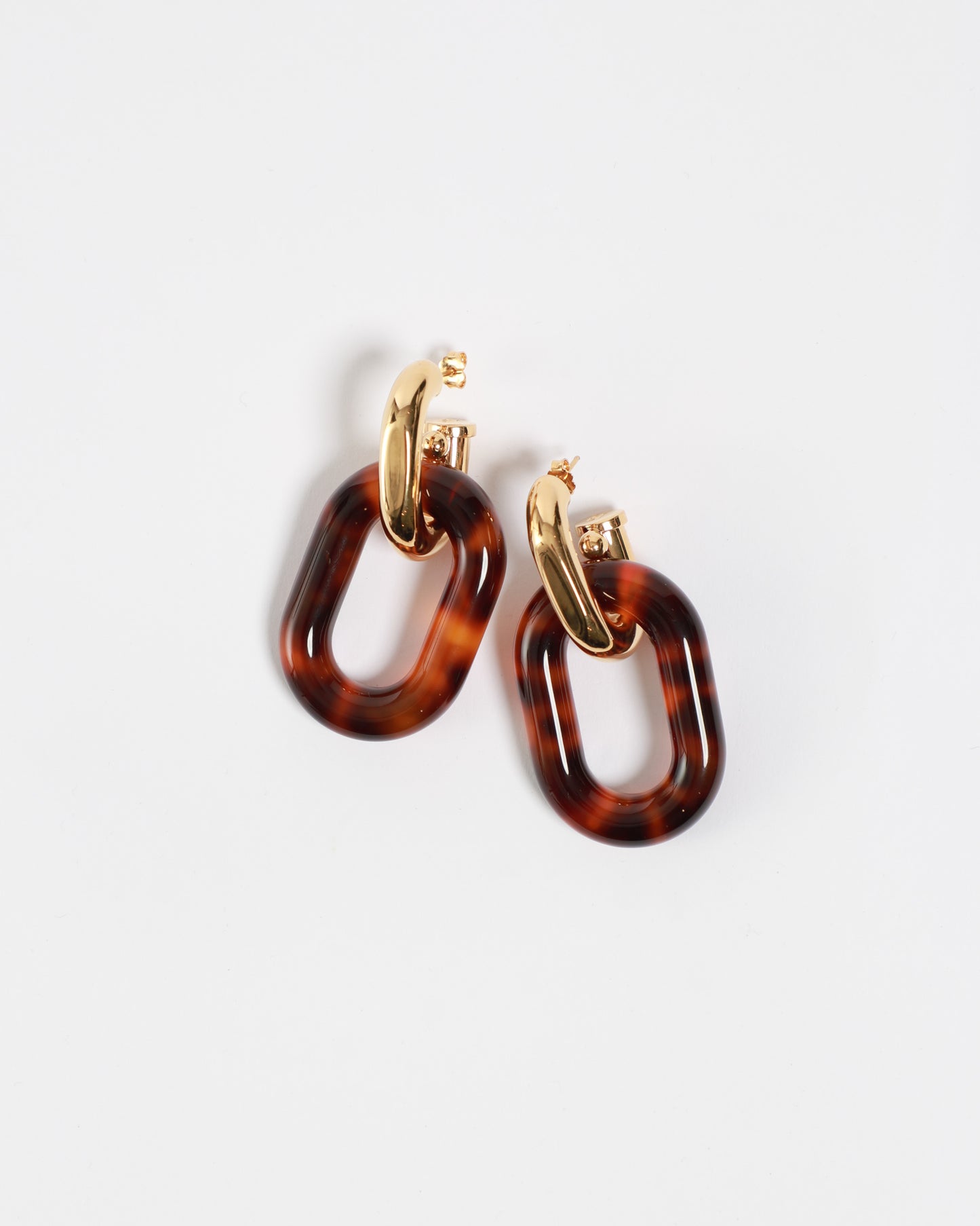 Tortoise XL Link Double Earrings