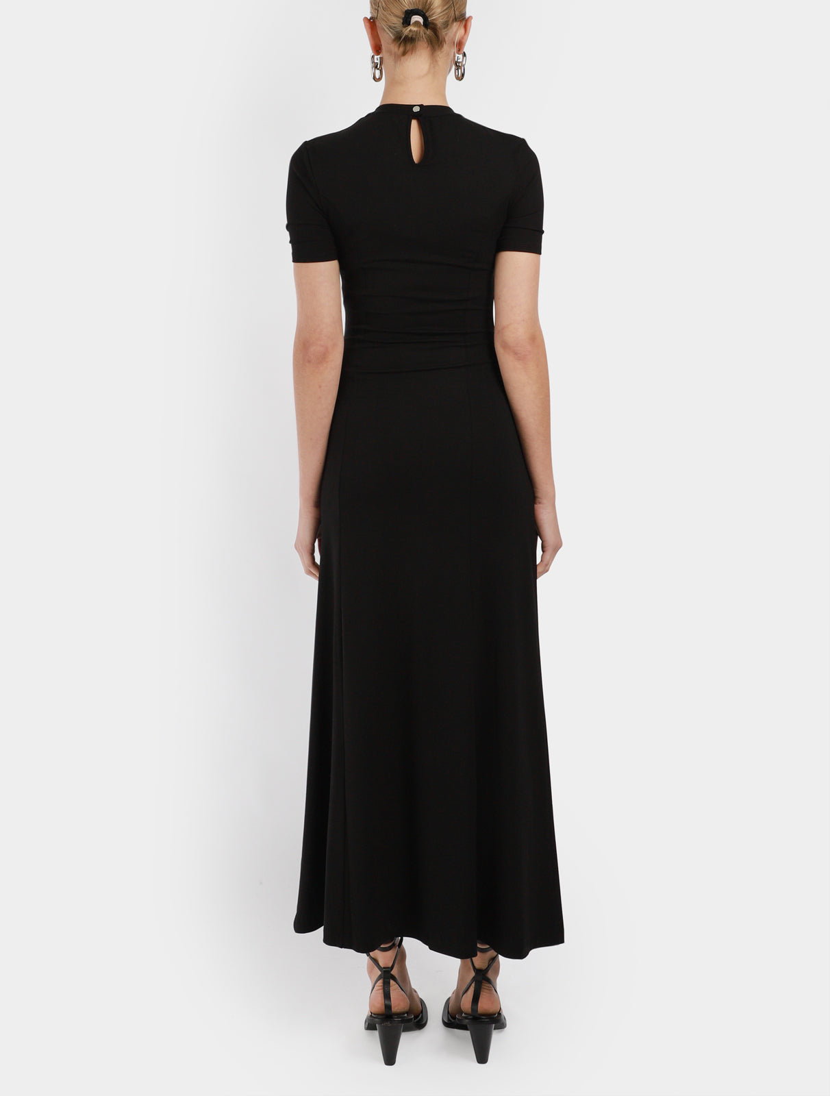 Asymmetric Snap Fastening Dress