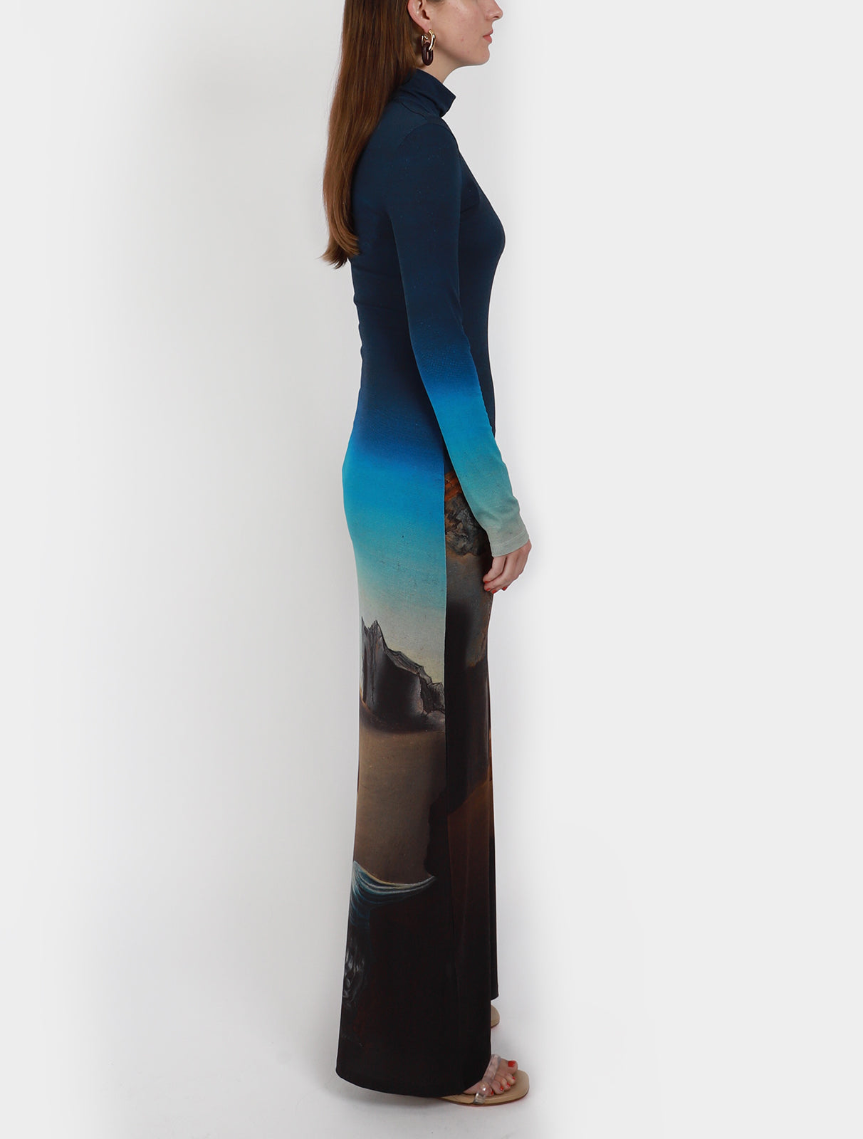 Dali Landscape Print Dress