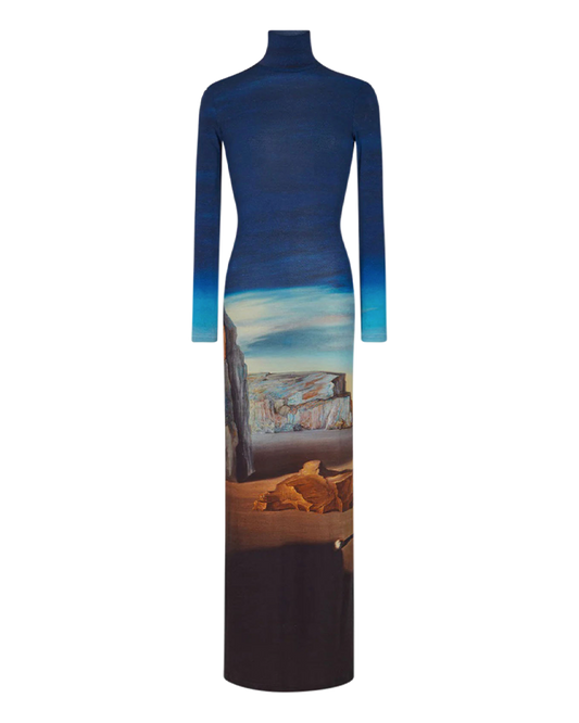 Dali Landscape Print Dress