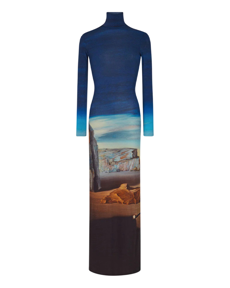 Dali Landscape Print Dress