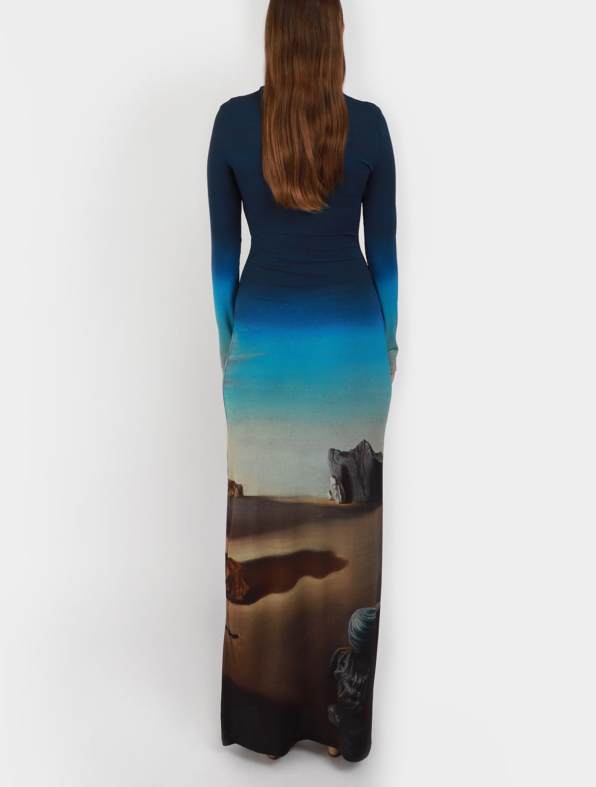 Dali Landscape Print Dress