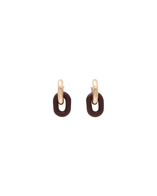 XL Leather Link Earrings