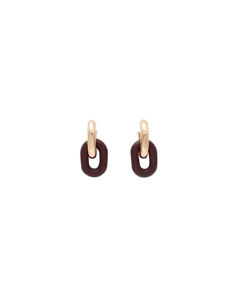 XL Leather Link Earrings