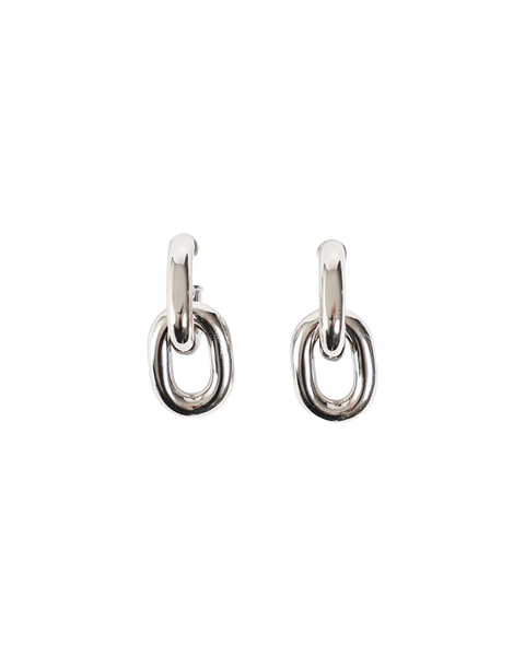 XL Link Double Hoop Earrings