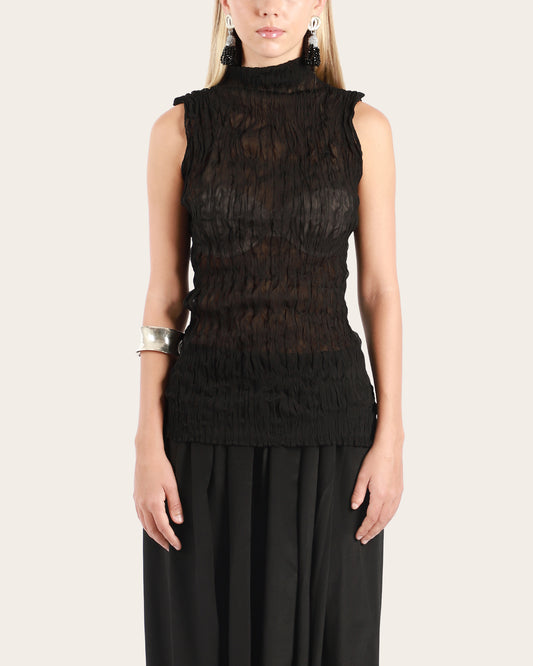 Sleeveless Turtle Neck