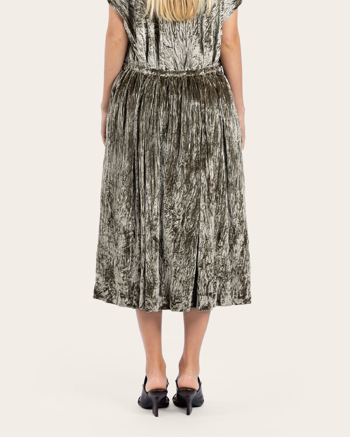 Crushed Silk Velvet Skirt