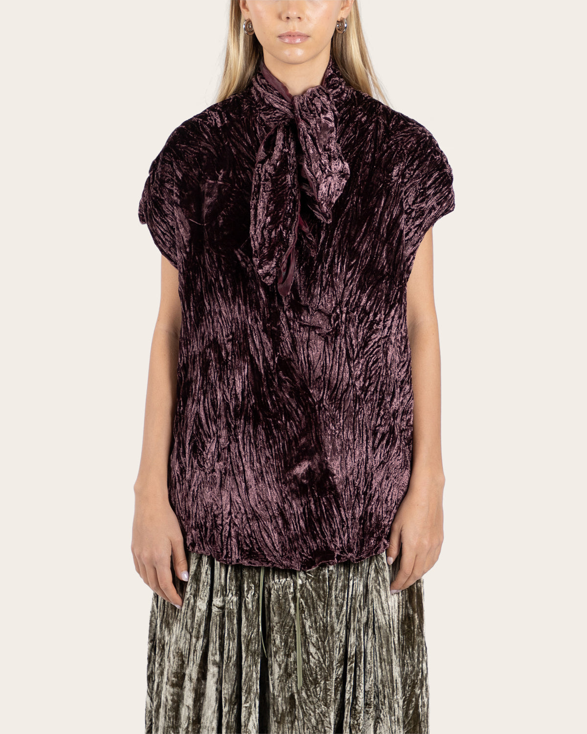 Crushed Velvet Painters Top