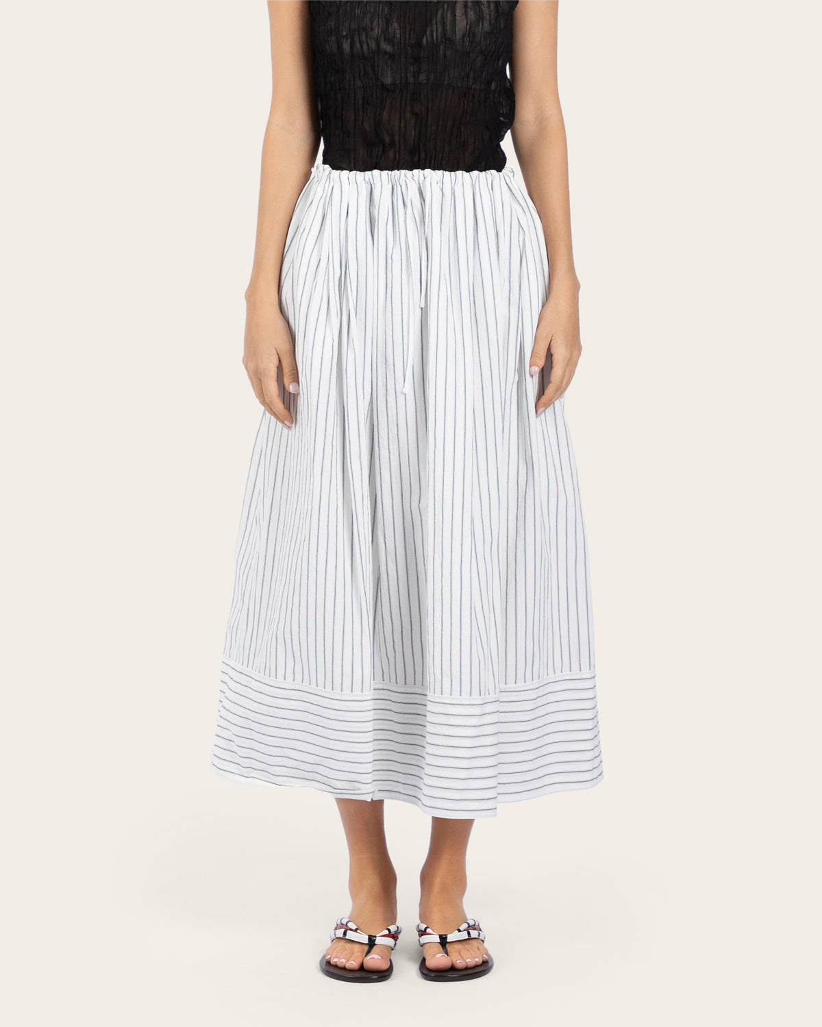 Stripe Holiday Skirt