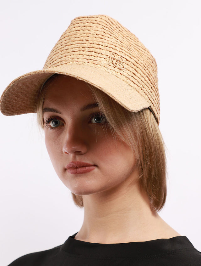 Logo Embellished Straw Hat