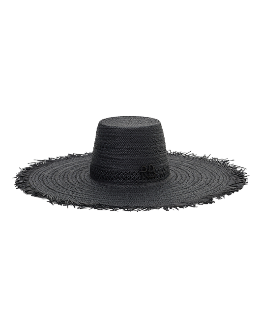 Wide Brim Raw Edge Hat