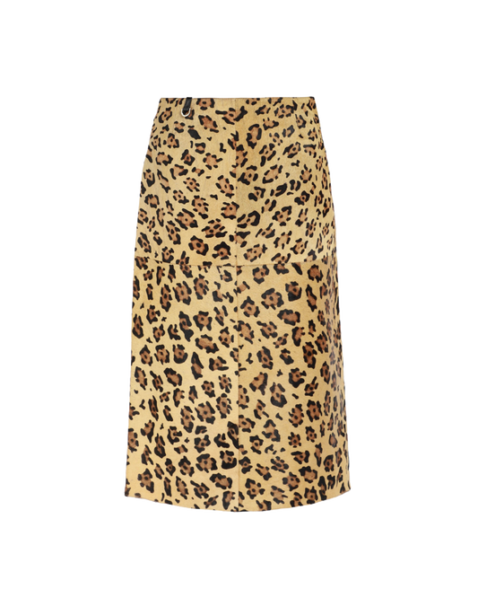 Carolyn Leopard Skirt