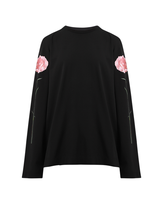 Carnation Print Long Sleeve T-Shirt