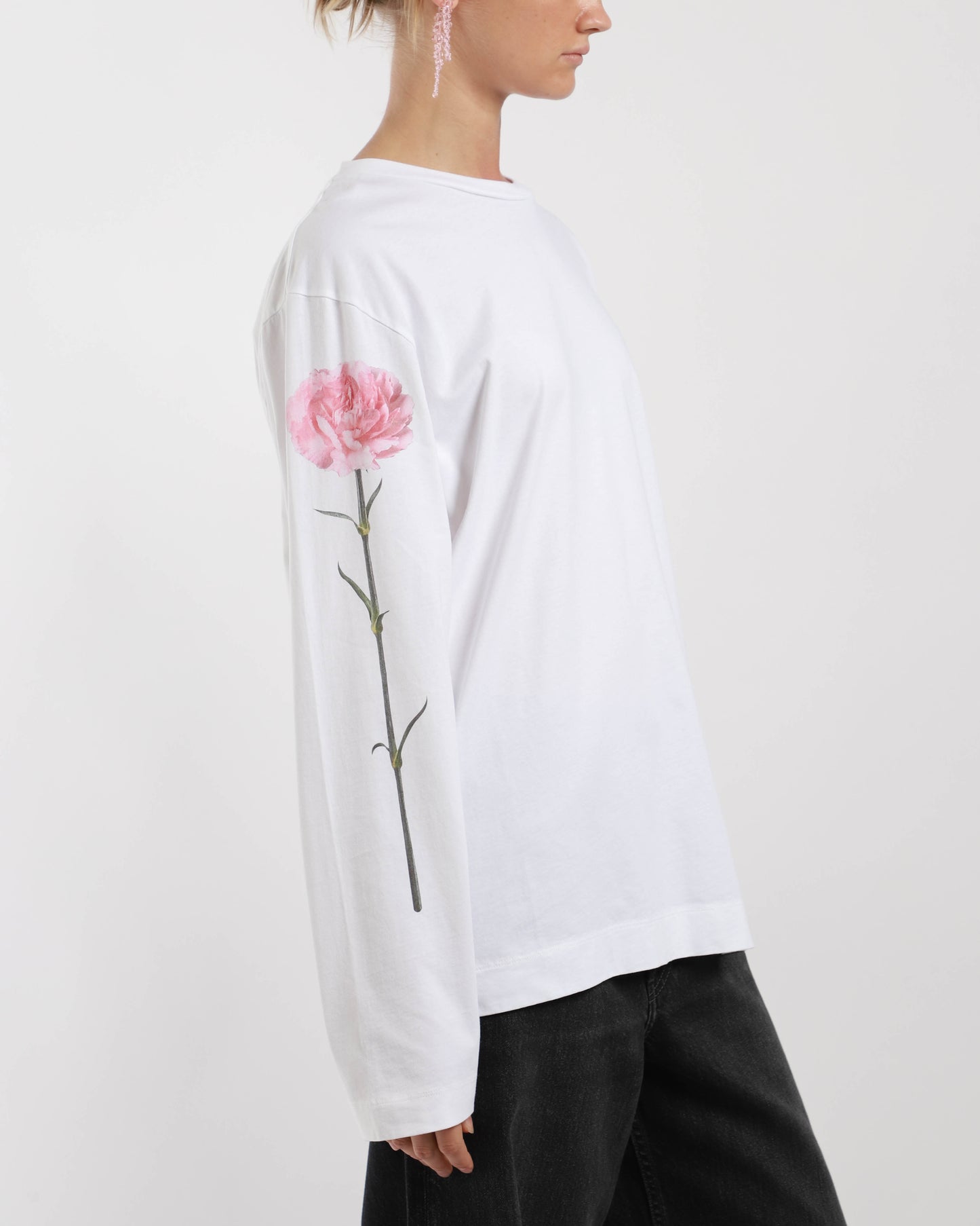 Carnation Print Long Sleeve T-Shirt