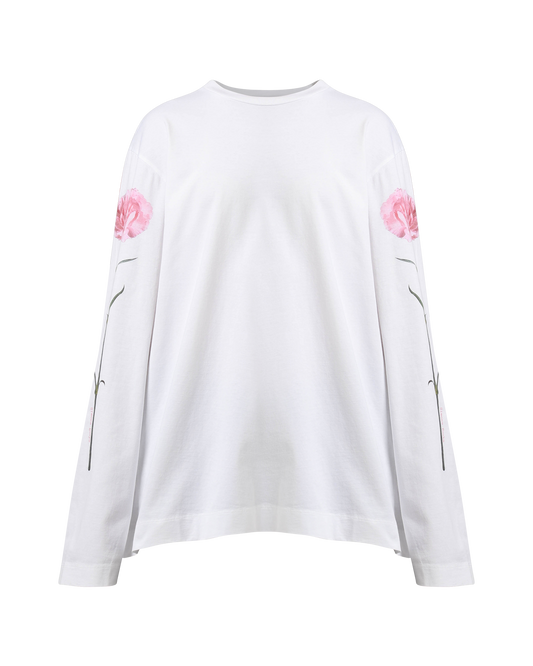 Carnation Print Long Sleeve T-Shirt