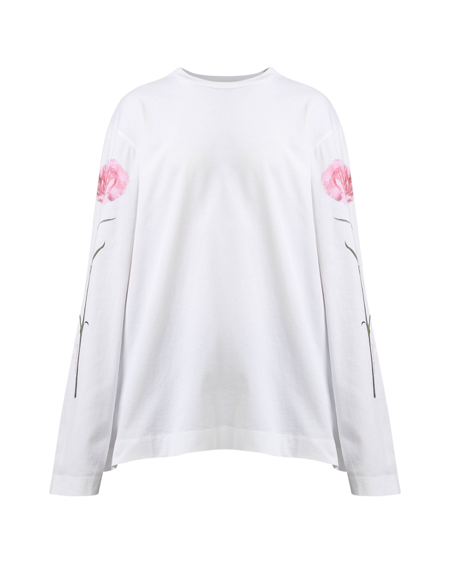 Carnation Print Long Sleeve T-Shirt